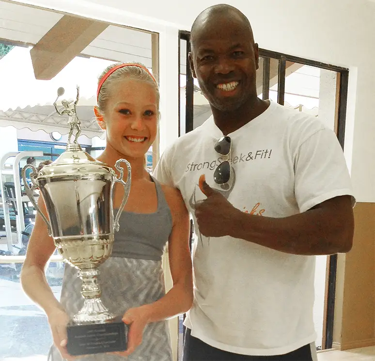 MisterG with a female athlete client